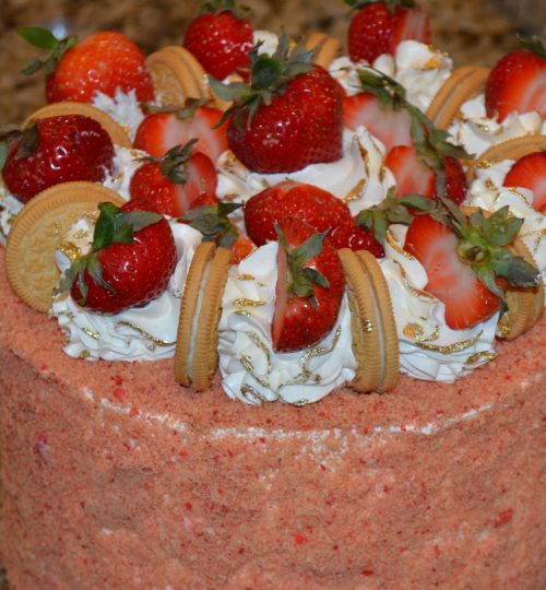 Strawberry Crunch Cake